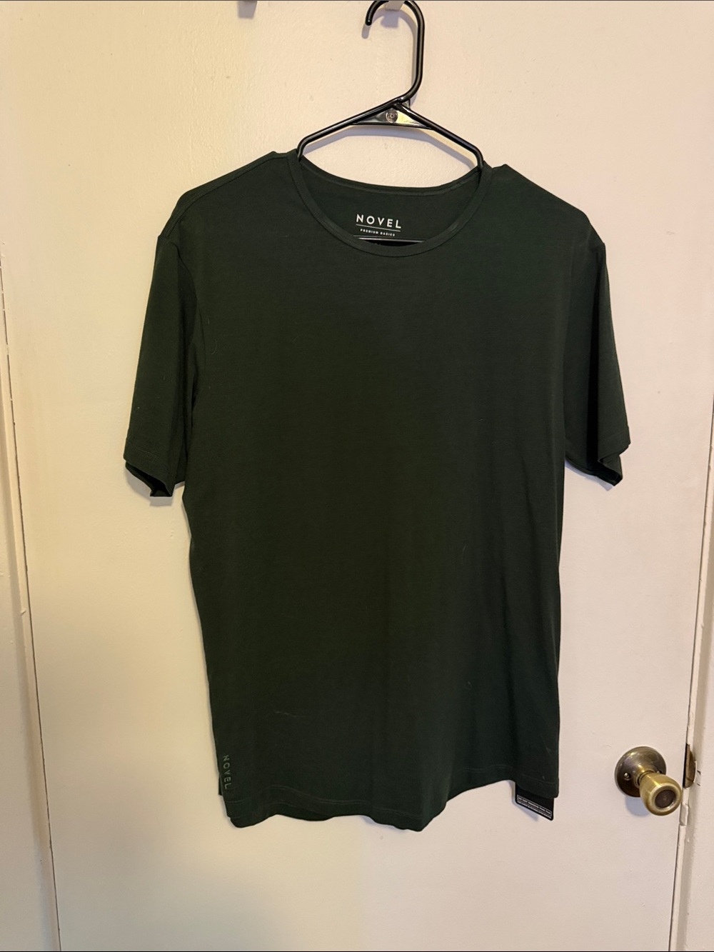 Novel Everyday Crew Neck Tee in Dark Green - Women's Short Sleeve